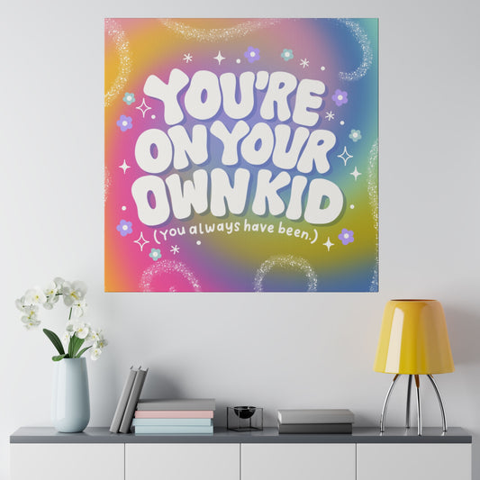 you're on you're own kid - lyrics - Taylor Swift - Matte Canvas, Stretched, 0.75"